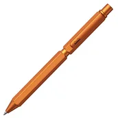 Długopisy - Rhodia 9340C ScRipt Multipen 3 w 1 – 2 długopisy 0,5 mm czarny i czerwony + 1 ołówek automatyczny grafitowy 0,5 mm – trzonek ze szczotkowanego aluminium pomarańczowy – możliwość ponownego napełnienia - miniaturka - grafika 1