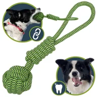 Zabawki dla psów - SZARPAK dla psa MOCNY 39,5 cm, Zabawka DO APORTOWANIA, PRZECIĄGANIA, Bawełniany sznurek - miniaturka - grafika 1