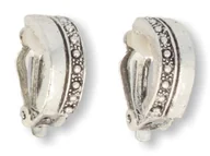 Kolczyki - KLIPSY DO USZU SREBRNE W STYLU VINTAGE - miniaturka - grafika 1