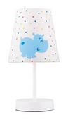 Lampy stojące - Candellux HIPPO lampka 1X40W E14 płótno Niebieski promocja 41-43736 - miniaturka - grafika 1
