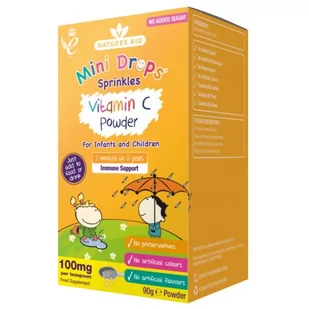 Natures Aid Mini Witamina C Proszek 100mg 90g - Witaminy i minerały - miniaturka - grafika 1