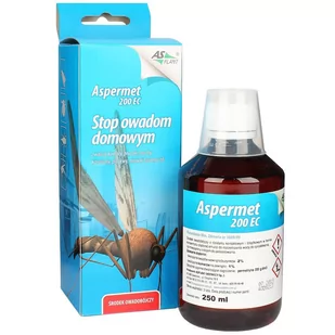 Asplant Aspermet 200 EC 250ml. Oprysk na pluskwy, komary, kleszcze. Permetryna 20% - Zwalczanie i odstraszanie szkodników - miniaturka - grafika 1