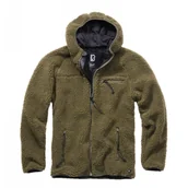 Odzież taktyczna i umundurowanie - Bluza Polarowa BRANDIT Teddyfleece Worker Jacket - Oliwkowa M - miniaturka - grafika 1