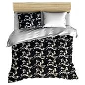 Pościel - pościel z polaru 160x200 + 2 poszewki P 310-1 DUO moro granat / biały - miniaturka - grafika 1