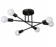 Lampy sufitowe - Lampa sufitowa metalowa loft vintage wisząca AT44-6SZ-Black - miniaturka - grafika 1