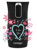 Kubki termiczne - Kubek termiczny Contigo West Loop Mini 300ml - I love You - Czarny Metalik - miniaturka - grafika 1