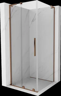 Mexen Velar L kabina prysznicowa rozsuwana 120x120 cm, transparent, różowe złoto - 871-120-120-03-60 - Kabiny prysznicowe - miniaturka - grafika 1