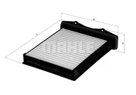 Filtry kabinowe - Filtr, wentylacja przestrzeni pasażerskiej Mahle LA 360 - miniaturka - grafika 1