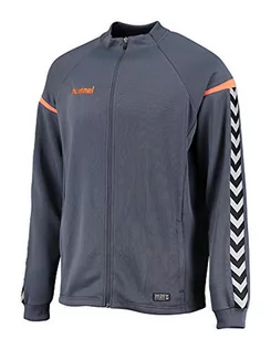 Kurtki i płaszcze dla chłopców - hummel hummel Kurtka chłopięca Auth Charge Poly Zip Jacket niebieski Ombre Blue/Nasturtium S 033401-8730 - grafika 1