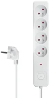 Listwy zasilające - Listwa zasilająca DPM FMP4015W, 4 gniazda, 1,5m, biała - miniaturka - grafika 1