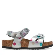 Buty dla dziewczynek - Sandały Birkenstock Rio As Kids 1029527 S Srebrny - miniaturka - grafika 1