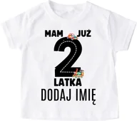 Koszulki dla chłopców - Koszulka na urodziny dla chłopczyka z imieniem mam już 2 LATKA - miniaturka - grafika 1