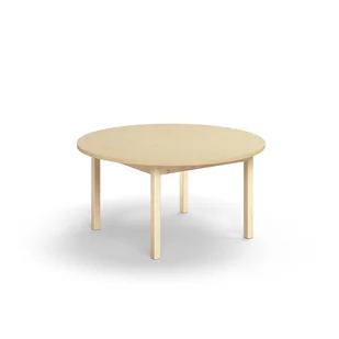 Stół DECIBEL, Ø1200x590 mm, HPL redukujący hałas, brzoza - Stoły i stoliki do biura - miniaturka - grafika 1