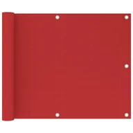 Markizy - VidaXL Lumarko Parawan balkonowy, czerwony, 75x600 cm, HDPE 311007 VidaXL - miniaturka - grafika 1