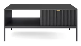 Stolik Delicious ryflowany czarny - Ławy i stoliki kawowe - miniaturka - grafika 1