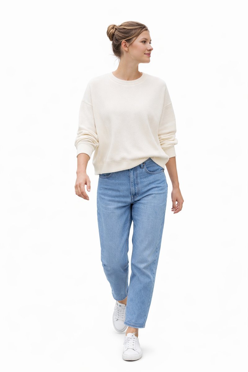 HOLLISTER SWETER DAMSKI Z GŁADKIM WYKOŃCZENIEM I DŁUGIM RĘKAWEM L 1I3A