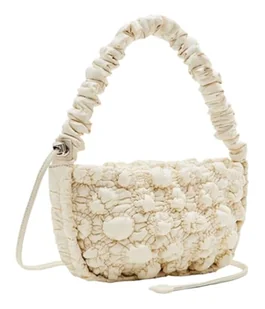 Desigual Women's Accessories Fabric Across Body Bag, biała, biały - Torebki damskie - miniaturka - grafika 1