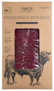 POLĘDWICA WOŁOWA DOJRZEWAJĄCA PLASTRY BEZGLUTENOWA 50 g - PAWĘTA - Pasztet i przetwory mięsne - miniaturka - grafika 1