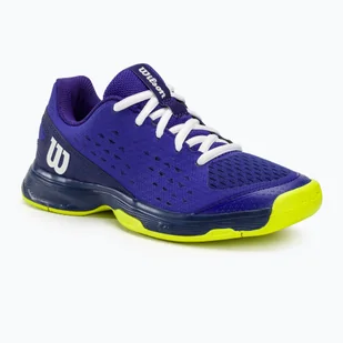 Buty do tenisa dziecięce Wilson Rush Pro L Jr bluing/blue print/safety yellow - Buty sportowe męskie - miniaturka - grafika 1