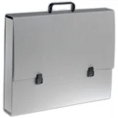 Szkolne artykuły papiernicze - Tadeo Trading Teczka z rączką A3 szara - miniaturka - grafika 1