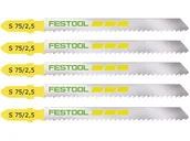 Brzeszczoty - Brzeszczot do wyrzynarki Wood Fine Cut S 75x2,5 mm Festool 204256 5 szt. - miniaturka - grafika 1