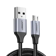 Kable USB - Ugreen USB do Micro USB QC 3.0 2.4A 1m czarny - miniaturka - grafika 1