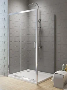 New Trendy Kabina prostokątna 110x80 cm profile chrom K-5133 New Varia - Kabiny prysznicowe - miniaturka - grafika 1