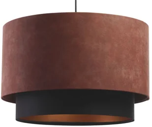 Lampa wisząca DOUBLE ZAMSZ 40 bordowa/czarna BPS KONCEPT - Lampy sufitowe - miniaturka - grafika 1