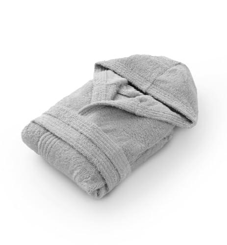 Top Towel - Szlafrok dziewczęcy - Szlafrok chłopięcy - 100% bawełna - frotte 450 grms - 14-16 lat - Szary