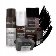 Środki do obuwia i ubrań - Krem i Impregnat Czarny do Butów z Pianką Gąbką Szmatką Coccine Zestaw 5w1 - miniaturka - grafika 1