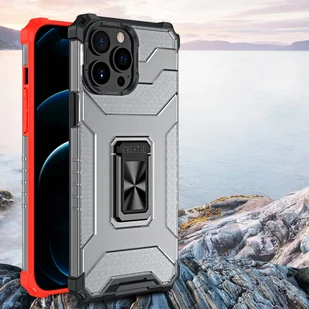 Crystal Ring Case pancerne hybrydowe etui pokrowiec + magnetyczny uchwyt iPhone 11 Pro niebieski - Etui i futerały do telefonów - miniaturka - grafika 8