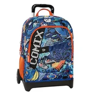 Plecaki szkolne i tornistry - COMIX Ultra Bright Odpinany plecak szkolny z panelem do pisania LED, duże przegrody, wymienne kółka, regulowany uchwyt, regulowane wyściełane szelki, wstępnie uformowane dno, 34 x 52 x 22 cm, - miniaturka - grafika 1