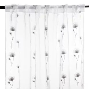 Firanka gotowa SELLY woalowa z dekorowanym haftem 140x250 cm HOMLA - Firany - miniaturka - grafika 1