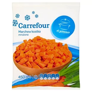 Carrefour Marchew kostka mrożona 450 g - Mrożonki warzywne i owocowe - miniaturka - grafika 1