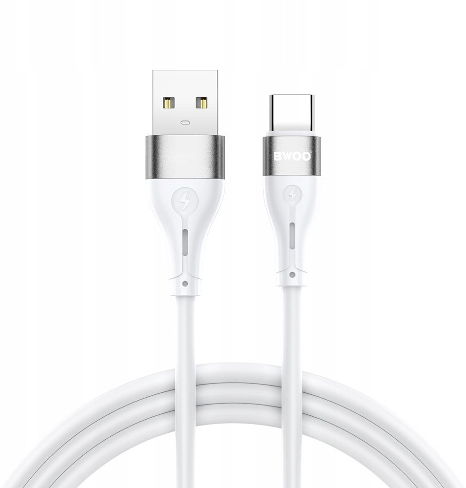BWOO kabel USB - USB-C 1m 3A Minimalist Silicone biały X280C