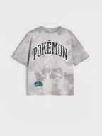 Koszulki dla chłopców - Reserved - T-shirt oversize Pokémon - ciemnoszary - miniaturka - grafika 1