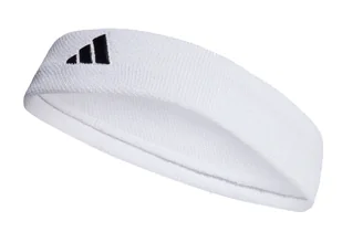 Opaska na głowę ADIDAS do biegania TENNIS Biała - Ściągacze i opaski sportowe - miniaturka - grafika 1