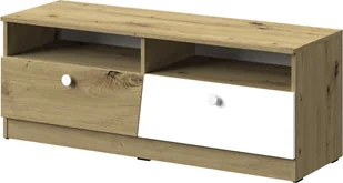 Minio, szafka pod TV, szafka RTV "Nantes" 120 cm, dąb Artisan/biały matowy kolor - Szafki RTV - miniaturka - grafika 1