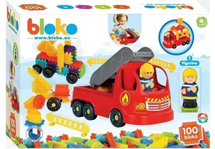 KLOCKI JEŻYKI KONSTRUKCYJNE WAFLE DLA DZIECI STRAŻ POŻARNA BLOKO od 12 m 100 EL. - Klocki - miniaturka - grafika 1