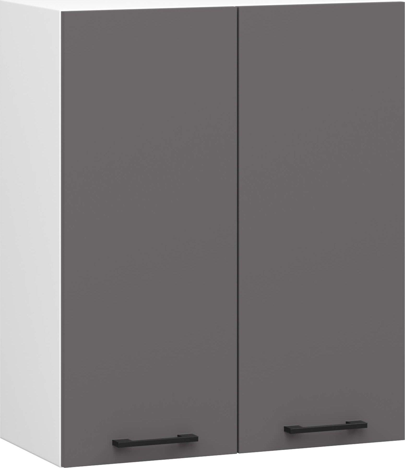 Szafka kuchenna wisząca OLIWIA 60x72 cm 2 drzwi 2 półki - biała-grafit szary