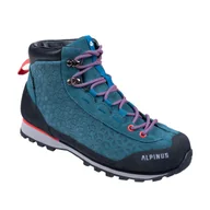 Buty trekkingowe damskie - Buty trekkingowe damskie Alpinus Peneda Mid HDTX W niebiesko-fuksjowe wyskie membrana 41 - miniaturka - grafika 1