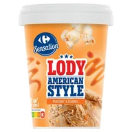 Lody i desery lodowe - Carrefour Sensation American Style Lody popcorn & karmel 500 ml - miniaturka - grafika 1