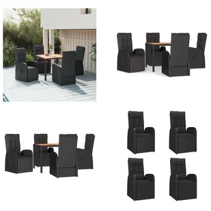 vidaXL 5-częściowy ogrodowy zestaw jadalny z poduszkami z czarnego polirattanu - ogrodowy zestaw jadalny - ogrodowe zestawy jadalne - zestaw jadalny - zestaw jadalny na taras - Meble ogrodowe vidaXL 5-częściowy ogrodowy zestaw jadalny z poduszkami z czarnego polirattanu - ogrodowy zestaw jadalny - ogrodowe zestawy jadalne - zestaw jadalny - zestaw jadalny na taras - Meble ogrodowe - miniaturka - grafika 1