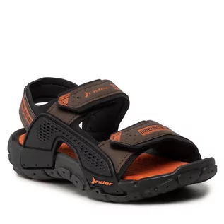 Sandały damskie - Rider Sandały Tender XII Kids 83066 Black/Brown/Orange 09713 - grafika 1