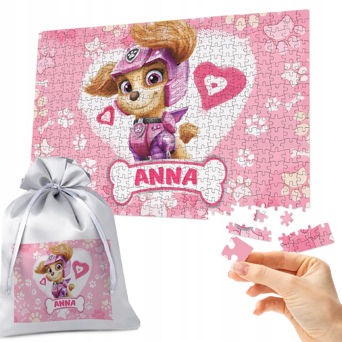 PUZZLE 500 el SKYE PSI PATROL - IDEALNY PREZENT ŚWIĘTA CHOINKĘ TWOJE IMIĘ