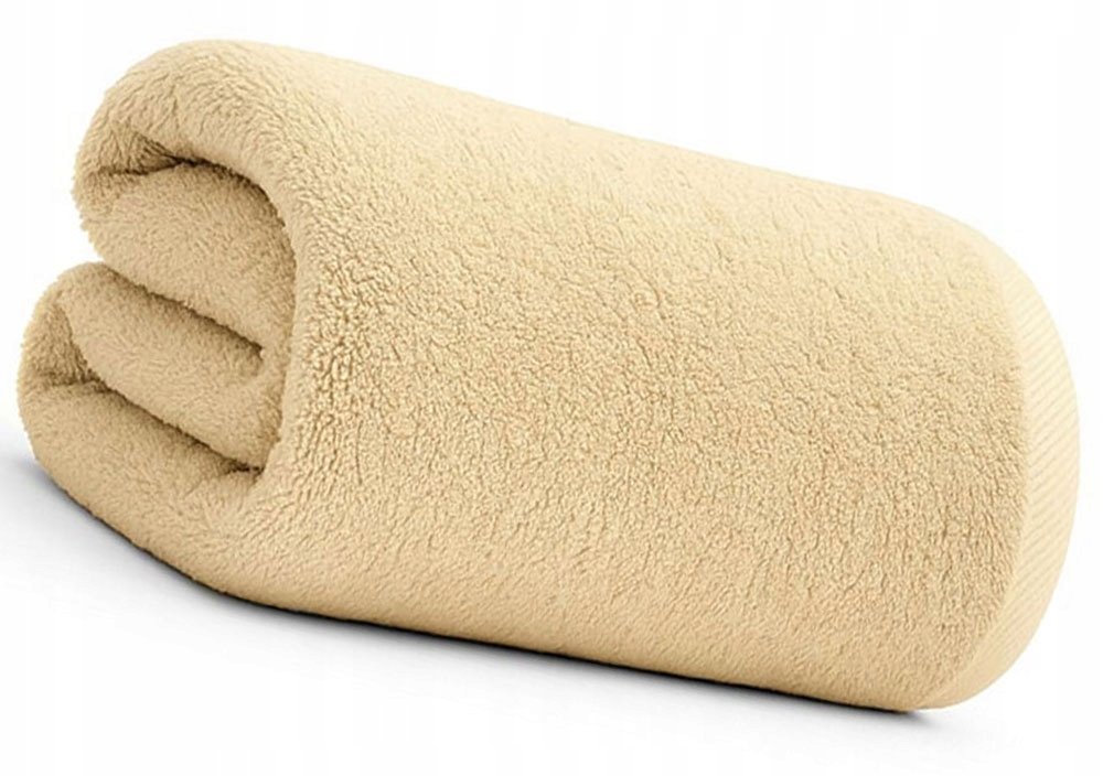 RĘCZNIK FROTTE KĄPIELOWY 50x100 PUSZYSTY MIĘKKI ZAWIESZKA 500g Beżowy
