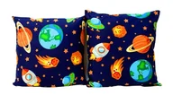 Pościel dla dzieci - POSZEWKA BAWEŁNIANA NA PODUSZKE 40x40 cm  kosmos - miniaturka - grafika 1
