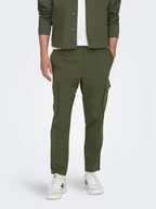 Spodnie męskie - Only & Sons Spodnie materiałowe 22024998 Zielony Tapered Fit - miniaturka - grafika 1