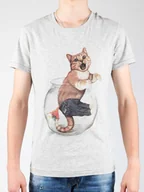 Koszulki męskie - T-shirt Wrangler Light Grey Mel W7940IS03 - miniaturka - grafika 1