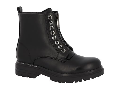 Tom Tailor Damskie sztyblety 4290503, czarne, 40 UE